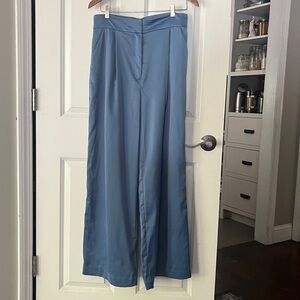 Women's Blue Wide-Leg Pants
